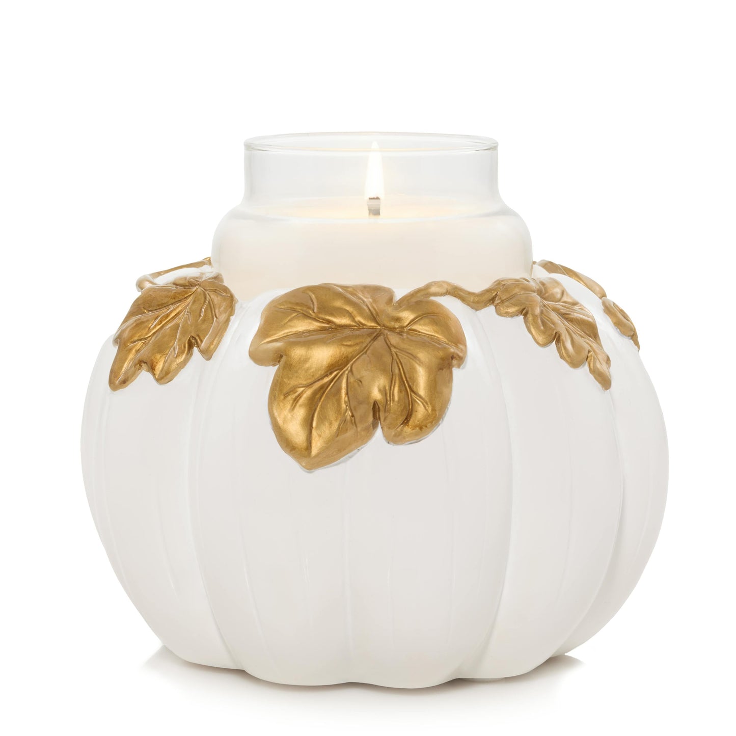 White Pumpkin Resin Holder KTJ0
