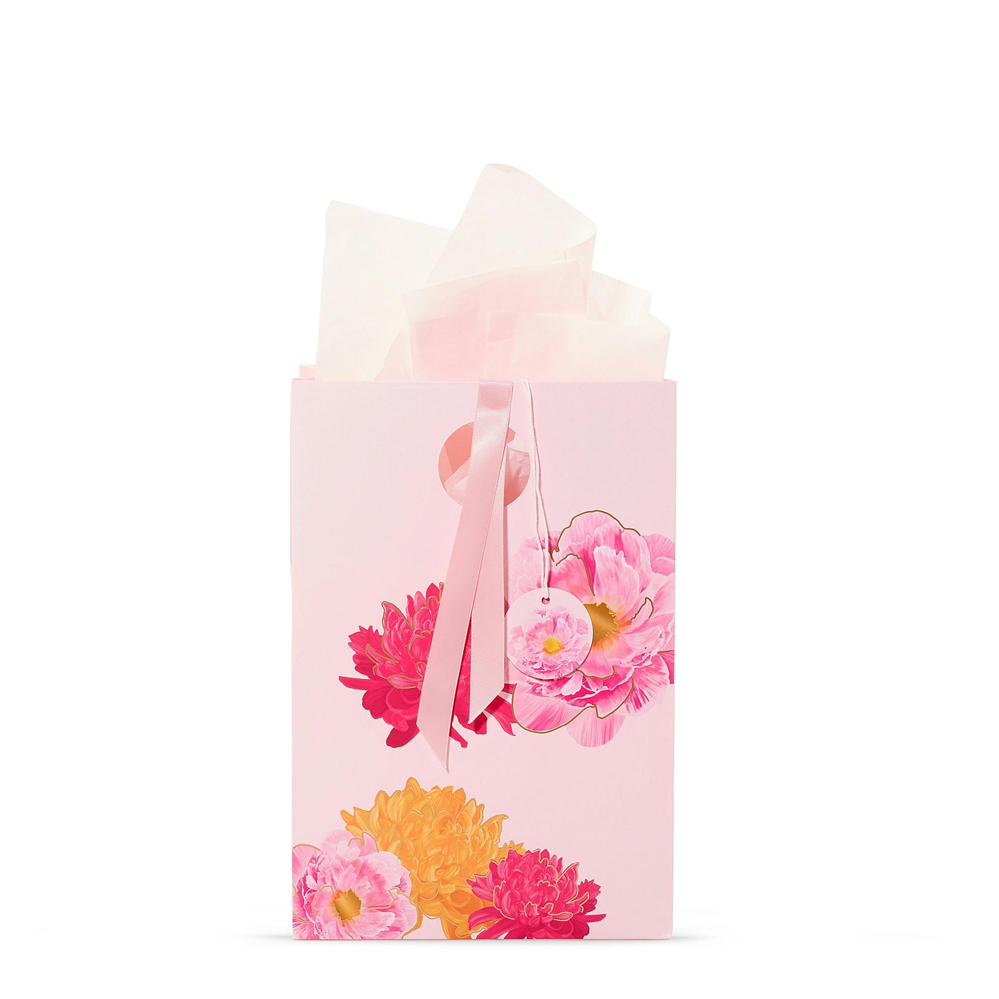 Pink Peony Floral Gift Bag FLJV