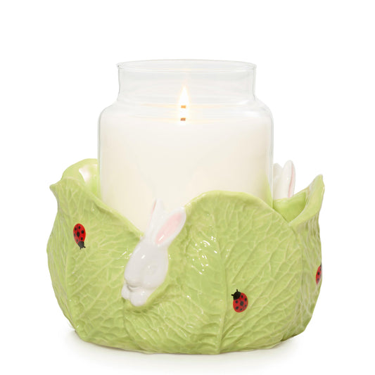 Ceramic Easter Bunny Jar Candle Holder YGXO