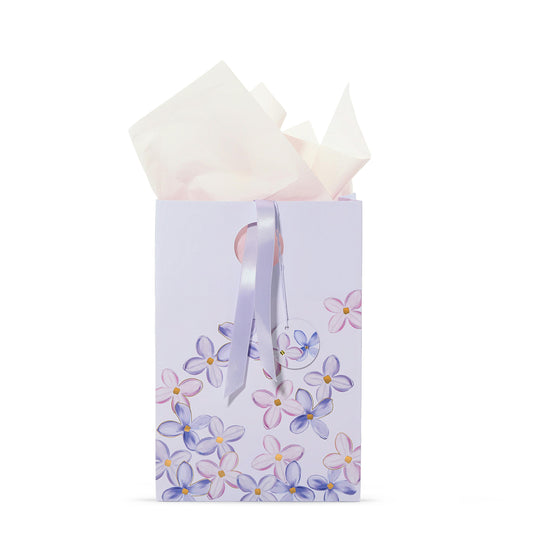 Purple Lilac Floral Gift Bag EE5S